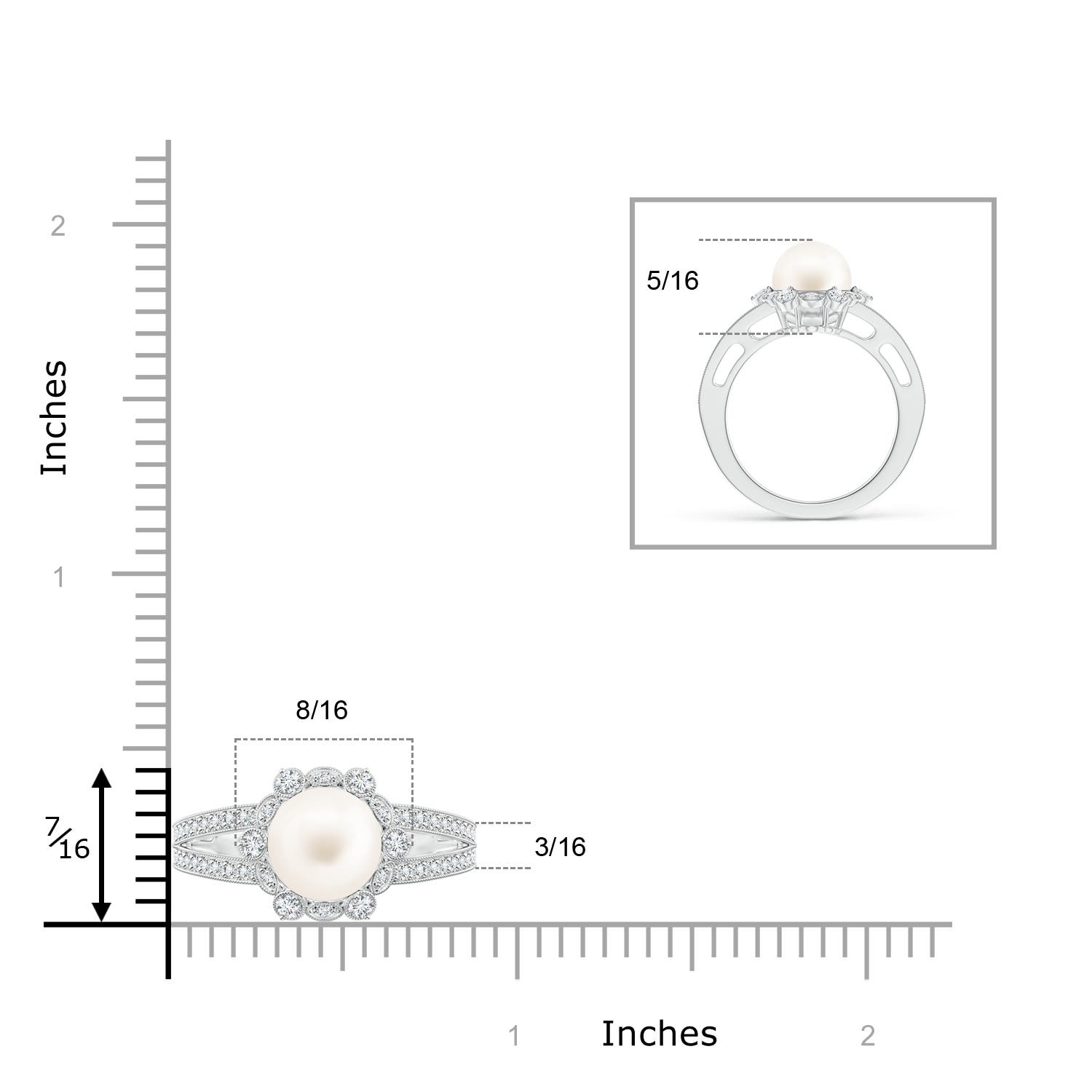 AA / 4.2 CT / 14 KT White Gold