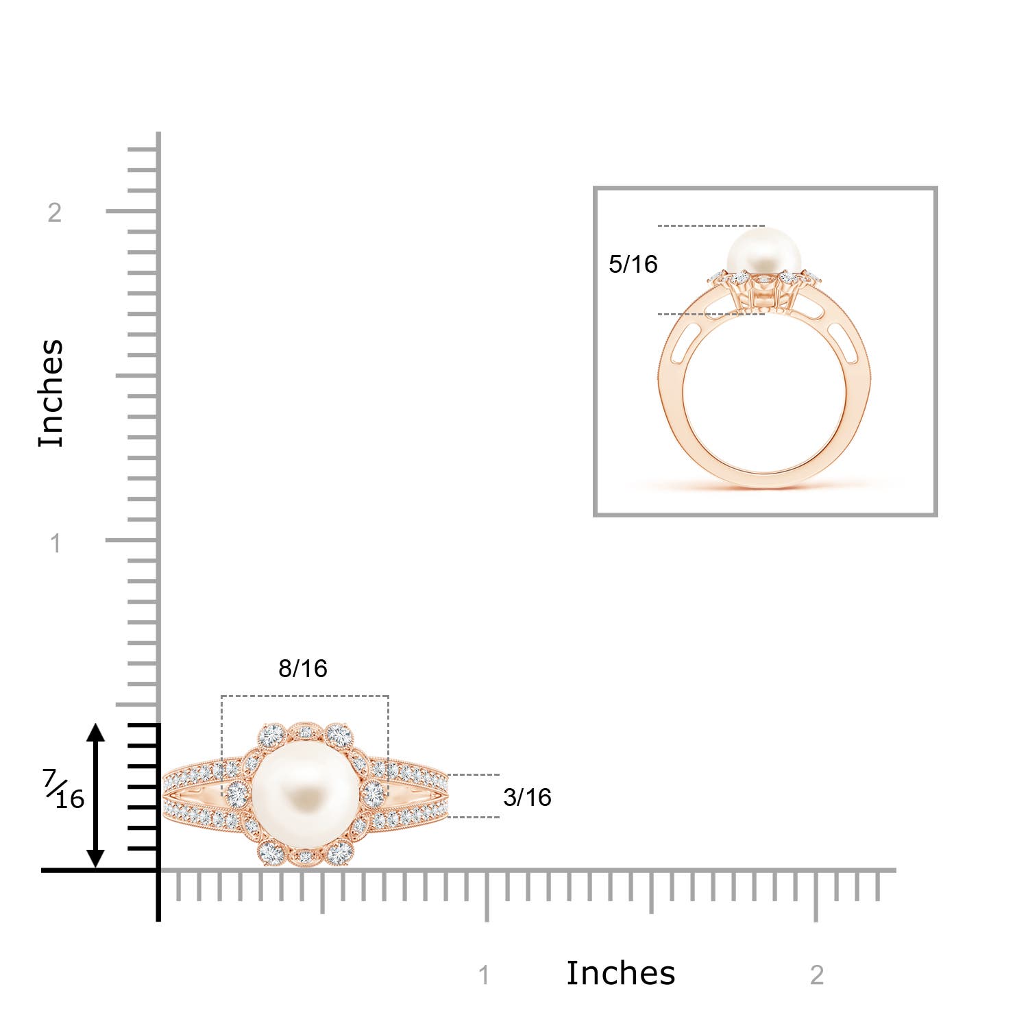 AAA / 4.2 CT / 14 KT Rose Gold