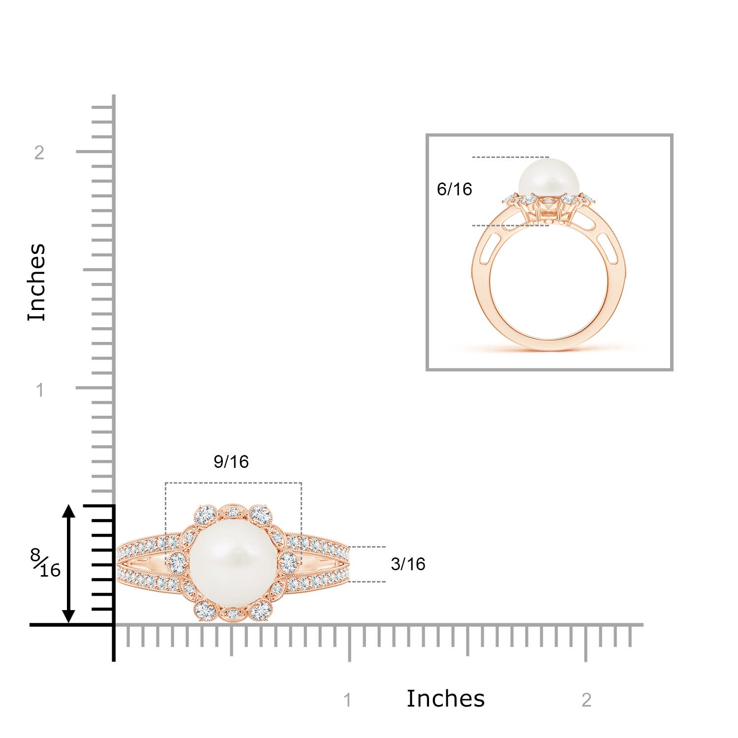 A / 5.85 CT / 14 KT Rose Gold