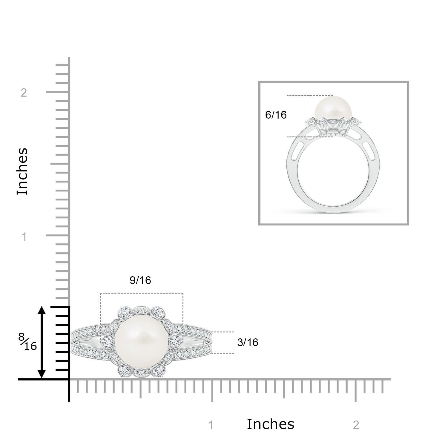 A / 5.85 CT / 14 KT White Gold