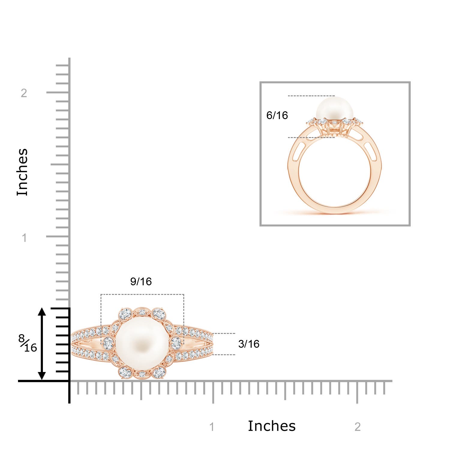 AA / 5.85 CT / 14 KT Rose Gold