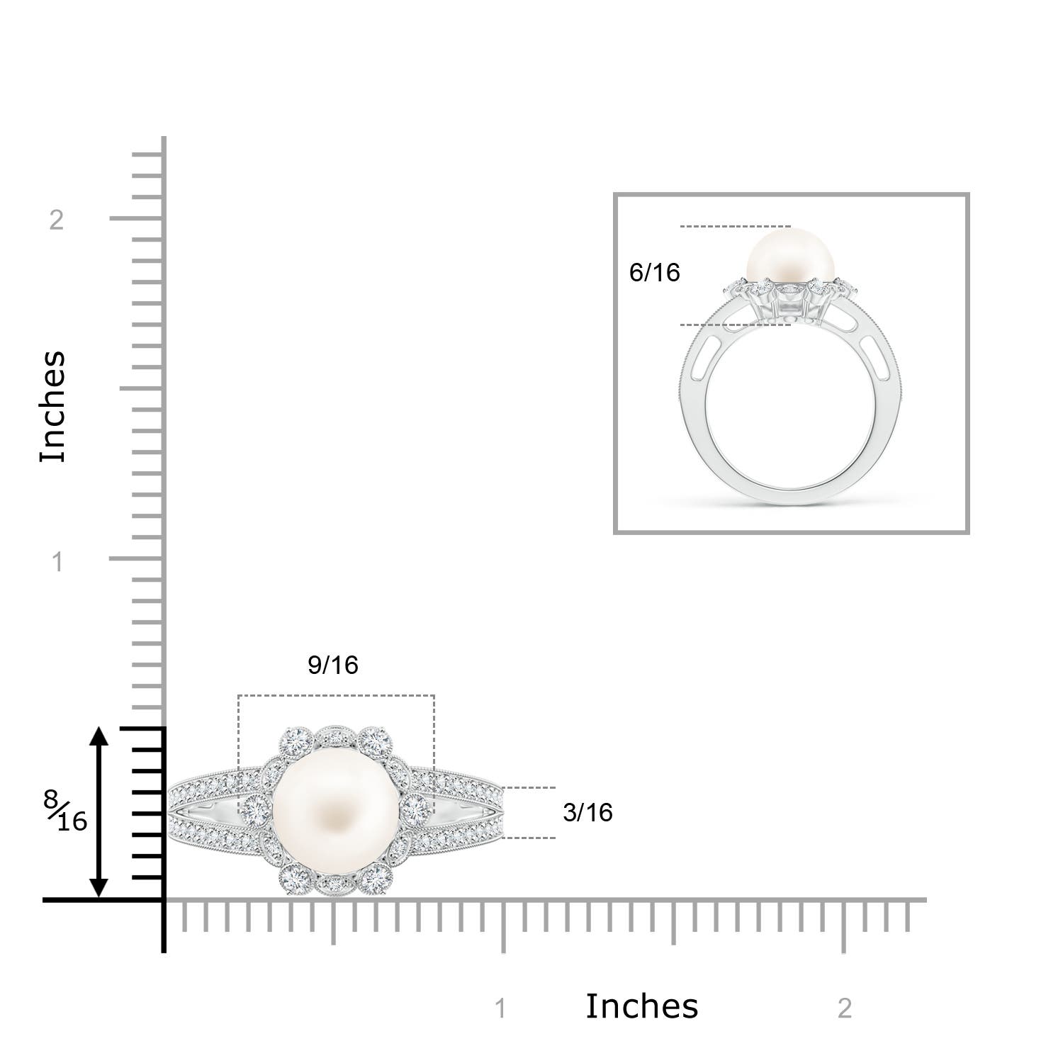 AA / 5.85 CT / 14 KT White Gold