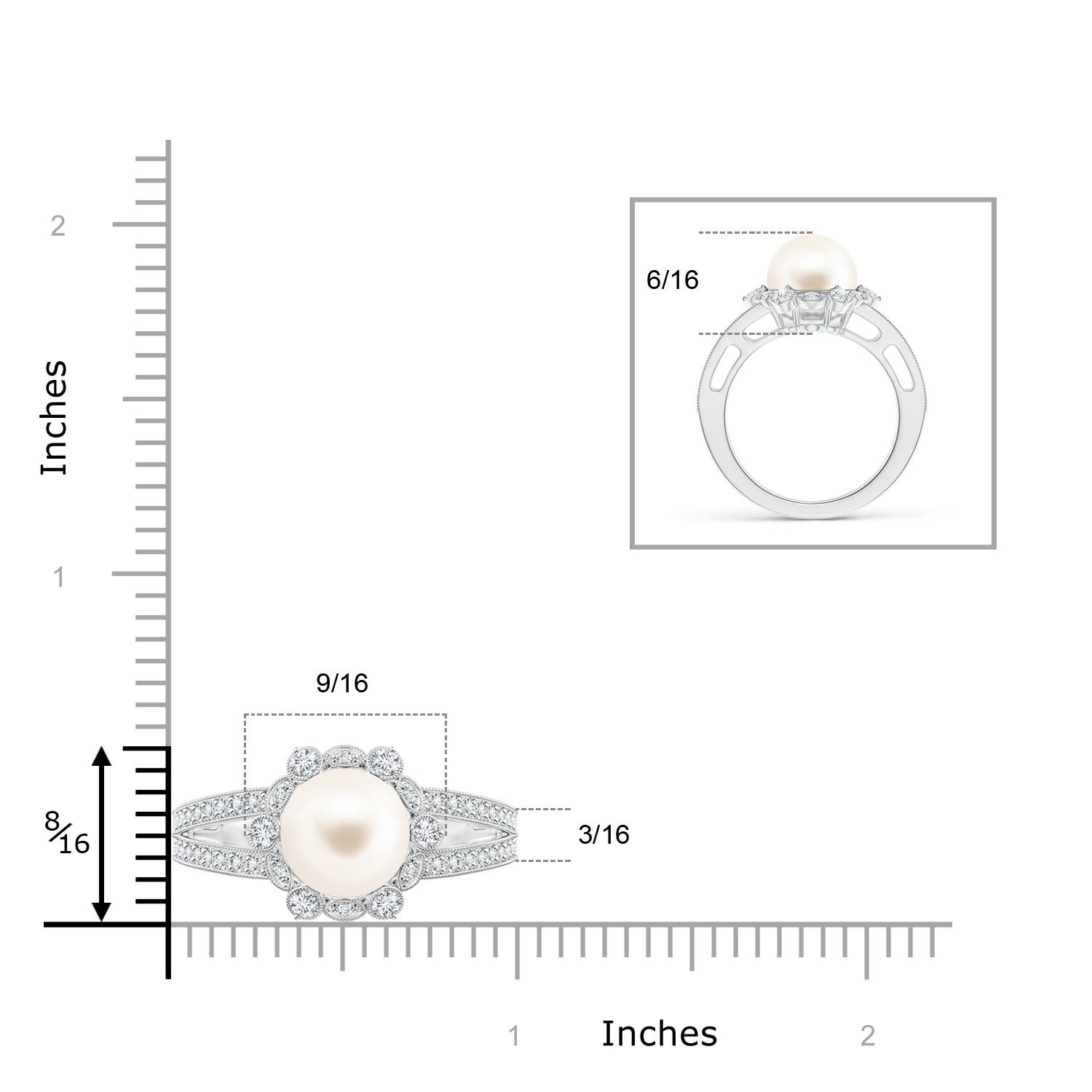 AAA / 5.85 CT / 14 KT White Gold