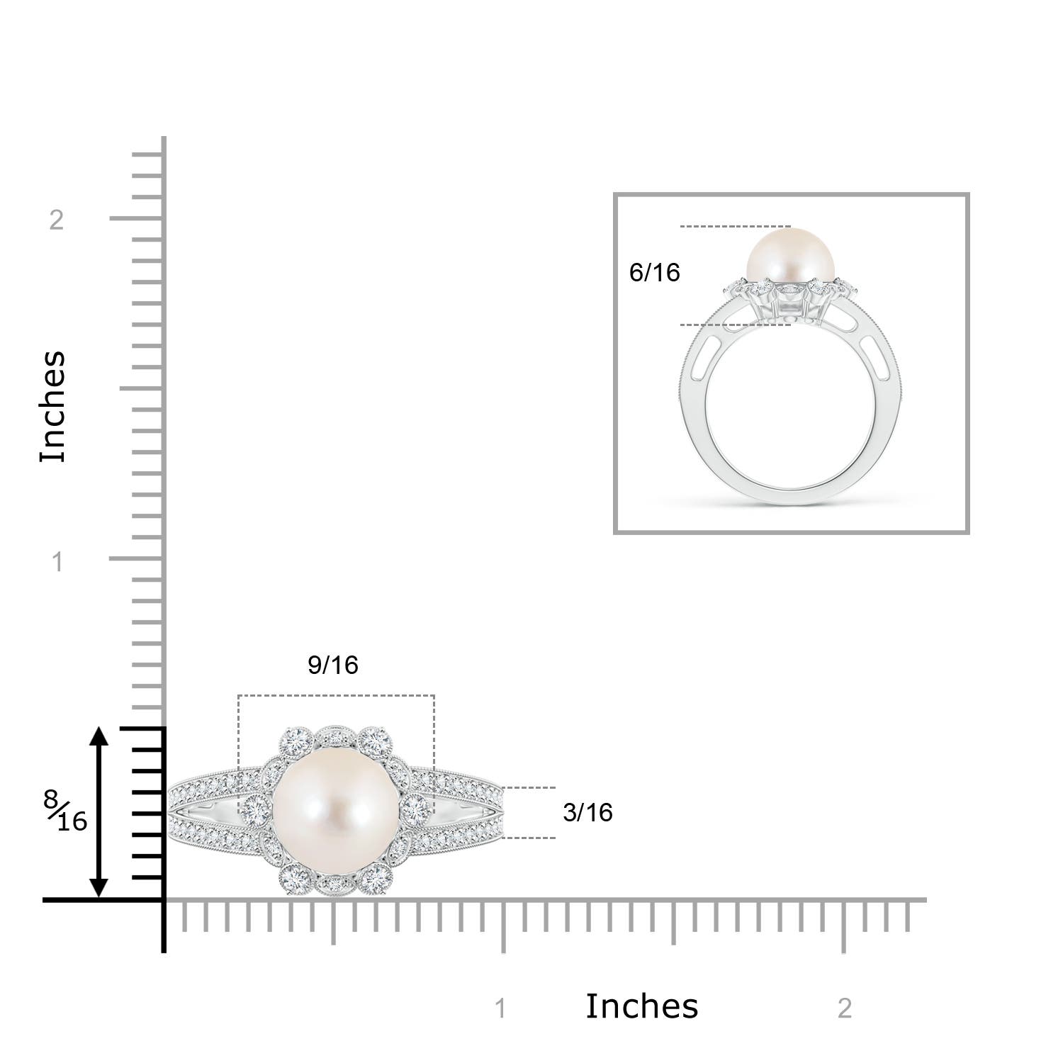 AAAA / 5.85 CT / 14 KT White Gold