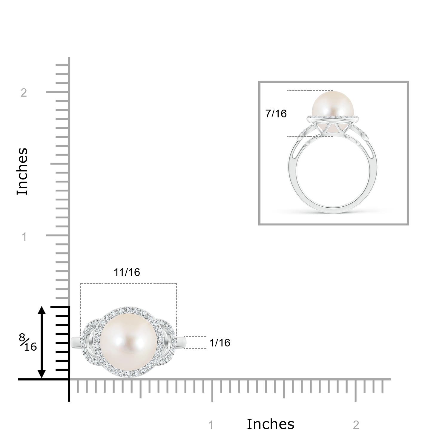 AAAA / 7.55 CT / 14 KT White Gold