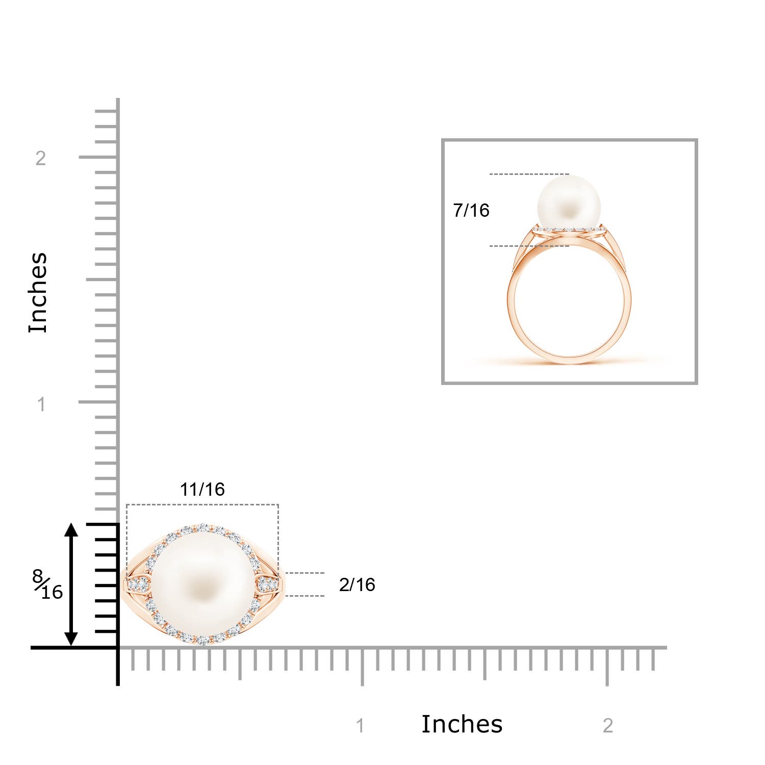 AA / 7.44 CT / 14 KT Rose Gold