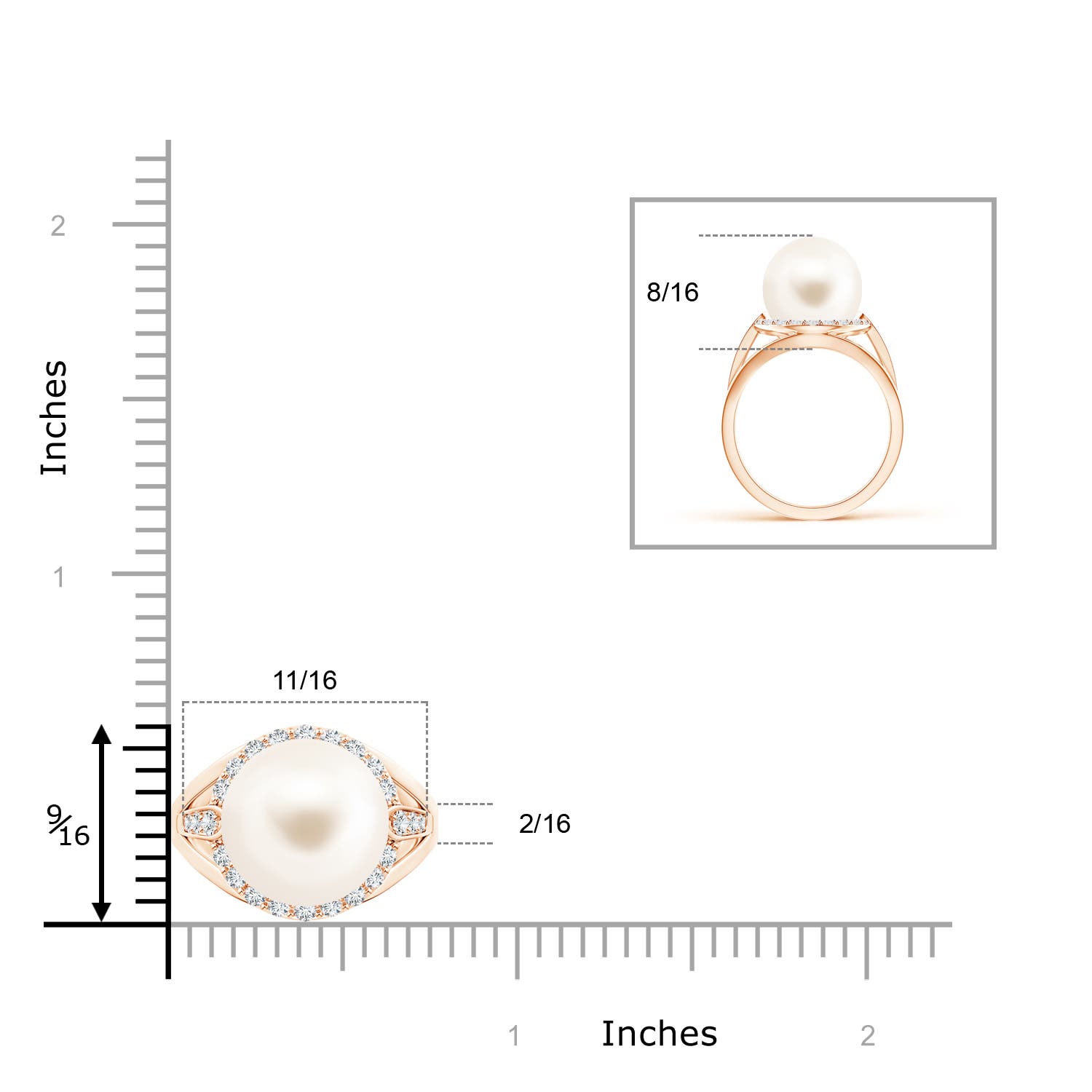 AAA / 9.9 CT / 14 KT Rose Gold