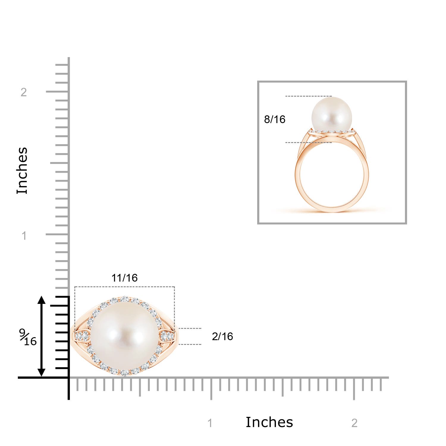 AAAA / 9.9 CT / 14 KT Rose Gold