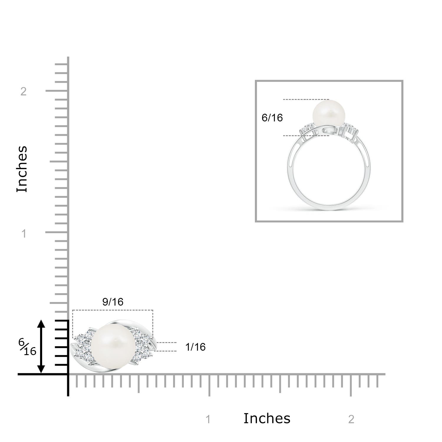 A / 3.99 CT / 14 KT White Gold