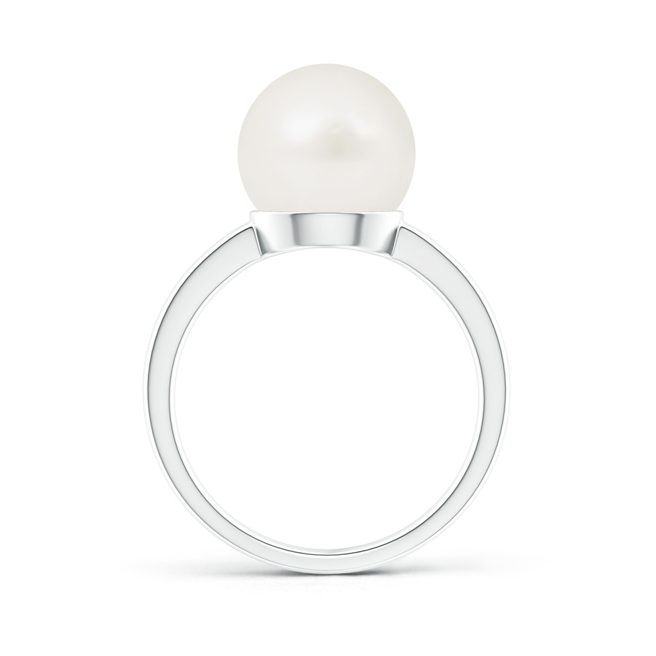 10mm A Classic Freshwater Pearl Solitaire Ring in White Gold product image