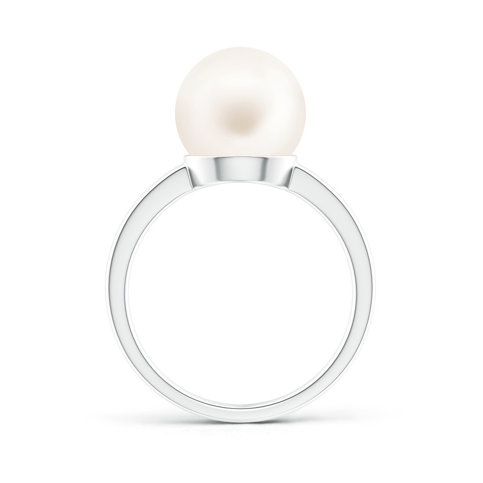 10mm AA Classic Freshwater Pearl Solitaire Ring in White Gold product image