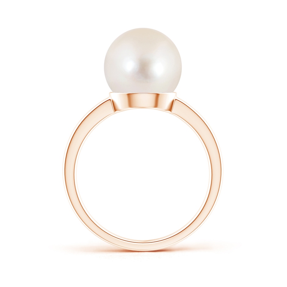 10mm AAAA Classic Freshwater Pearl Solitaire Ring in Rose Gold product image