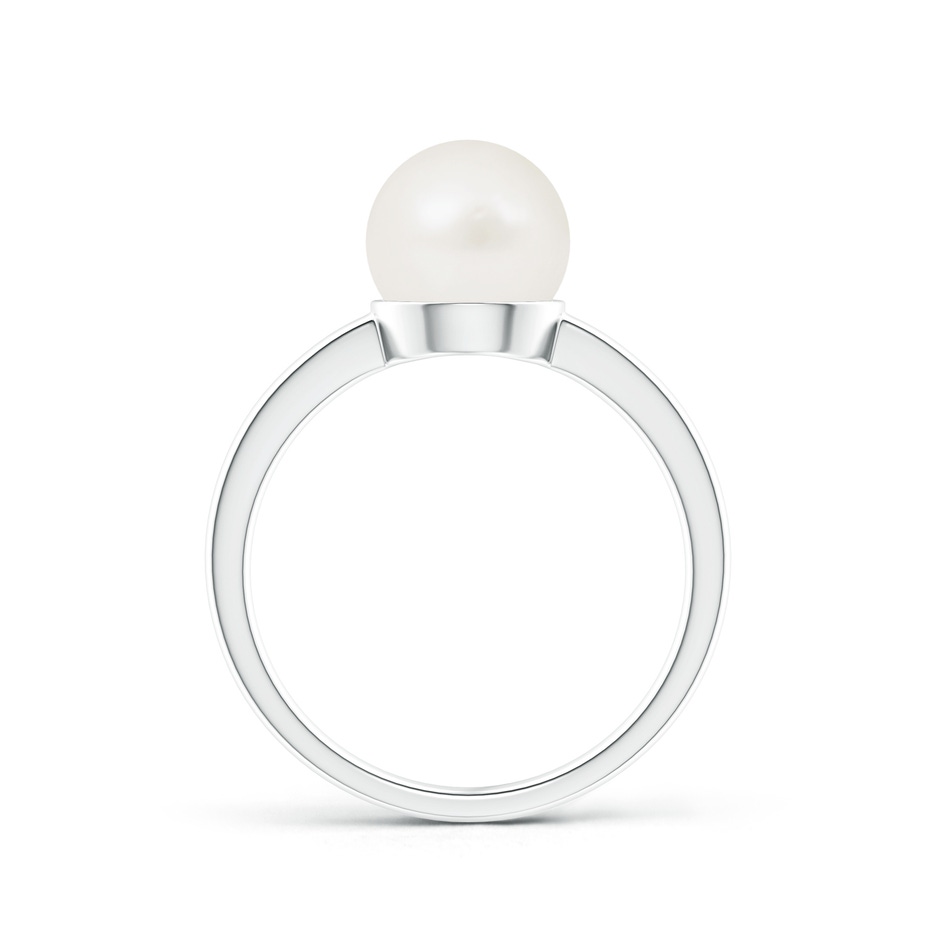8mm A Classic Freshwater Pearl Solitaire Ring in S999 Silver product image