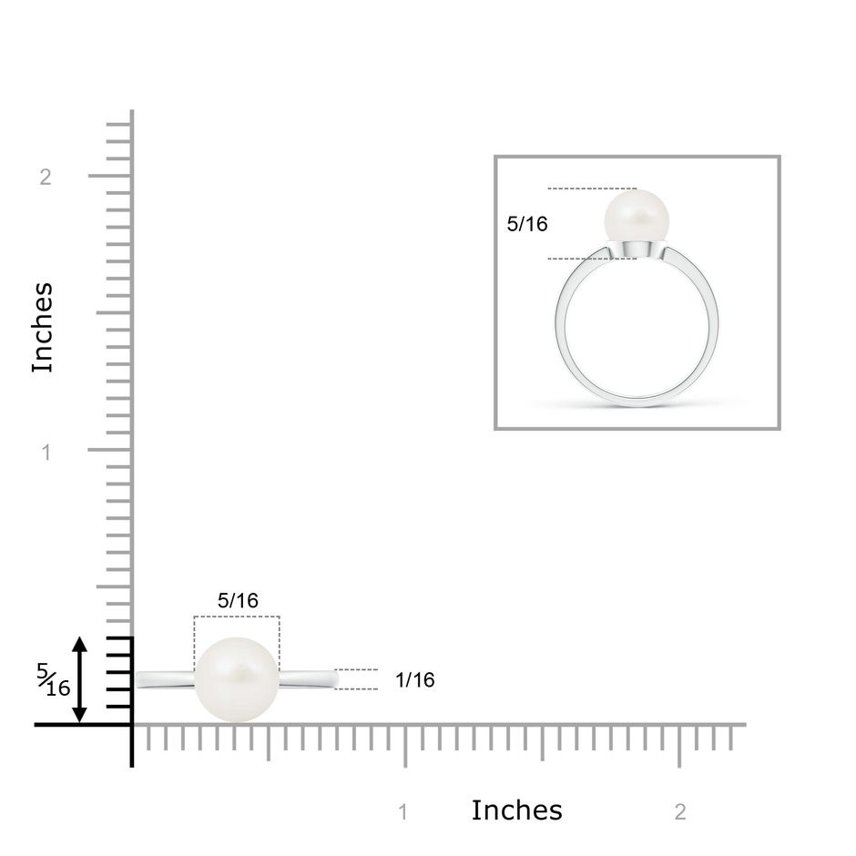 8mm A Classic Freshwater Pearl Solitaire Ring in S999 Silver product image