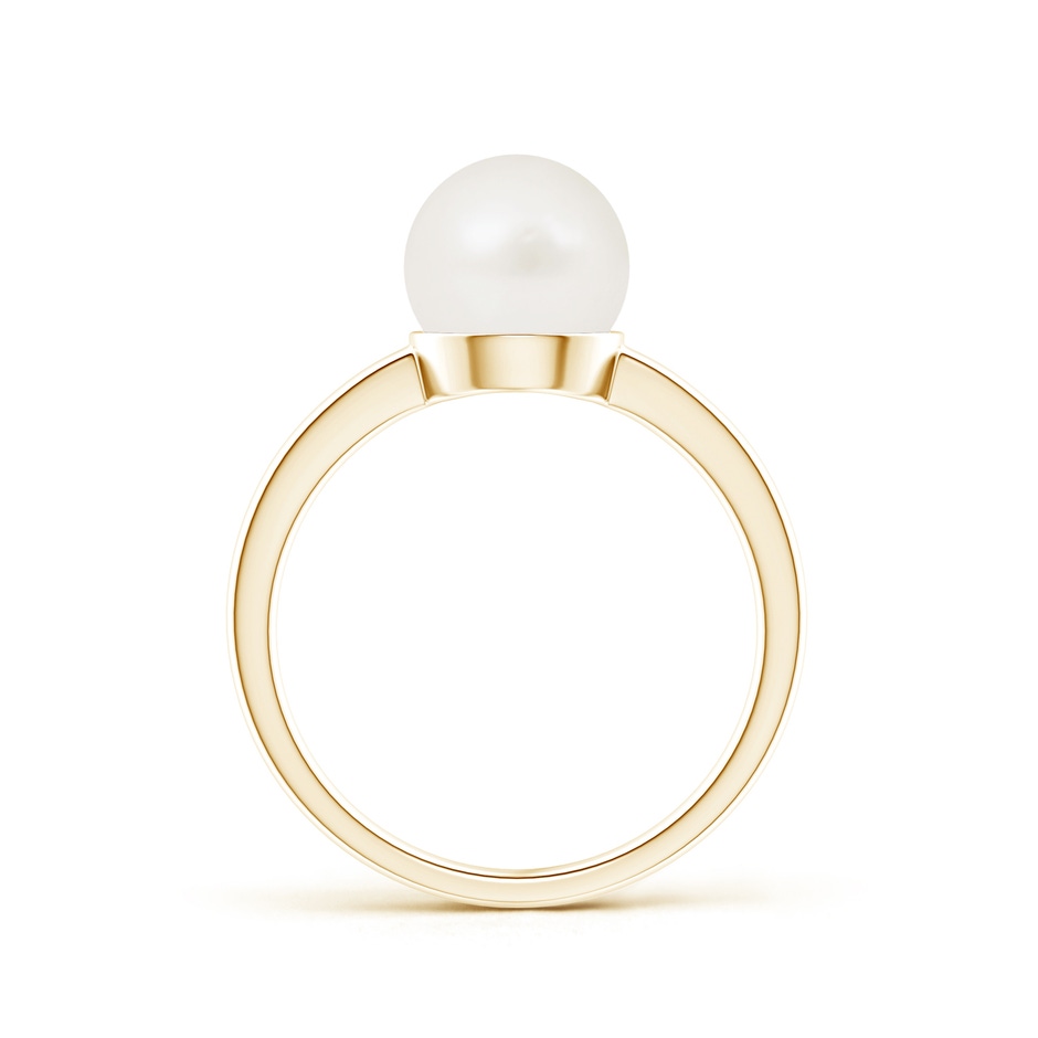 8mm A Classic Freshwater Pearl Solitaire Ring in Yellow Gold product image