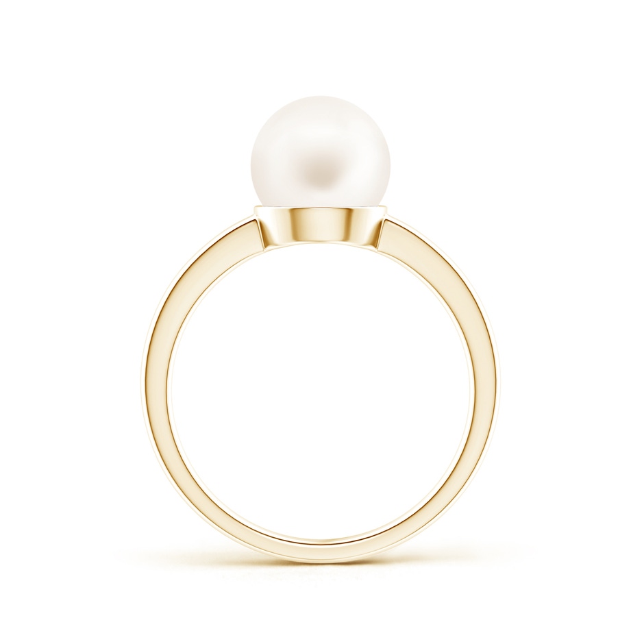 8mm AA Classic Freshwater Pearl Solitaire Ring in Yellow Gold product image