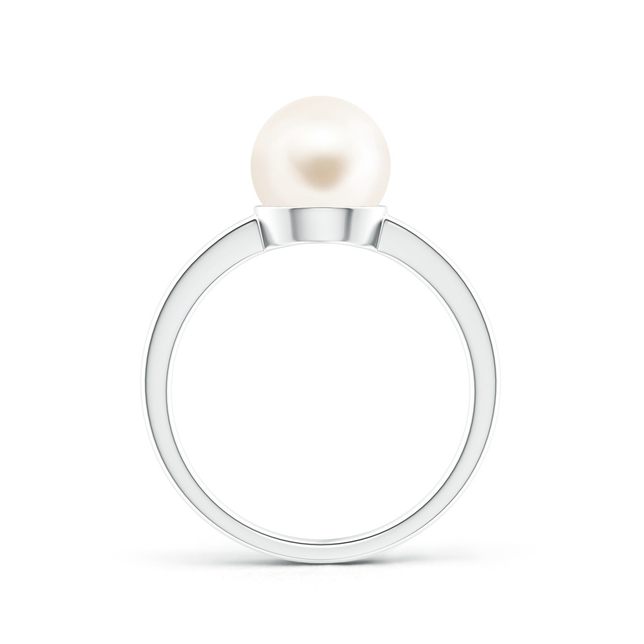 8mm AAA Classic Freshwater Pearl Solitaire Ring in 9K White Gold product image