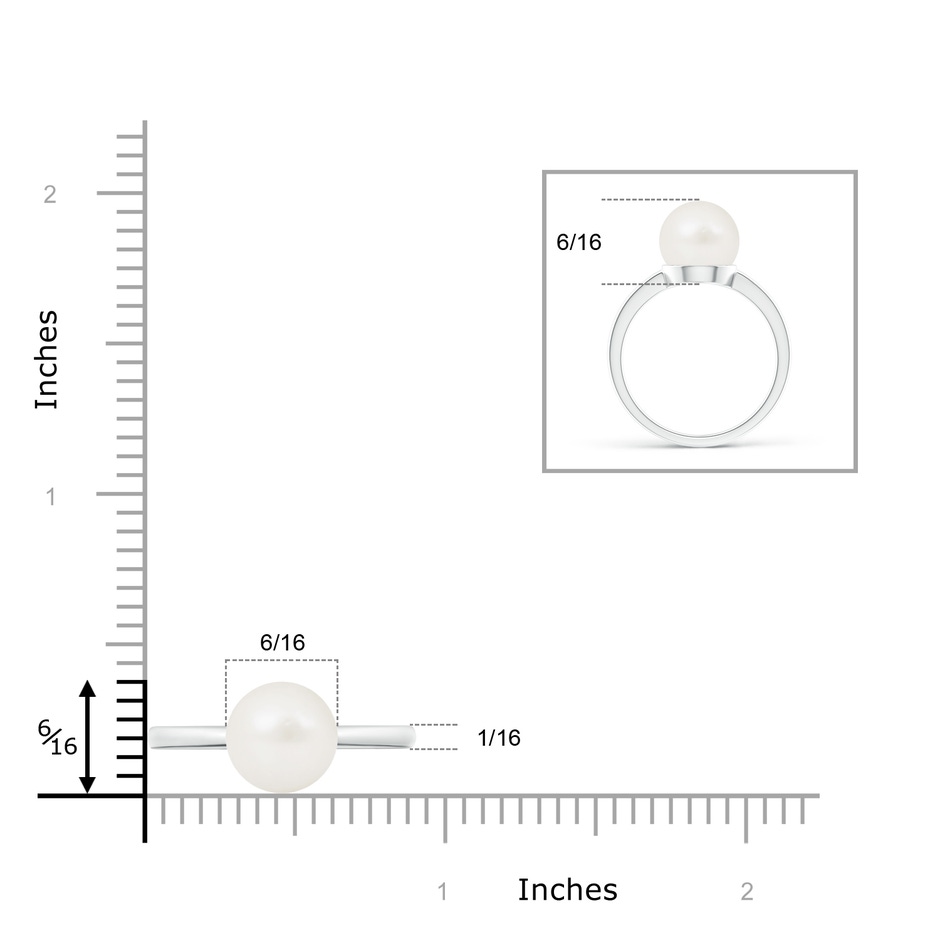 9mm A Classic Freshwater Pearl Solitaire Ring in S999 Silver product image