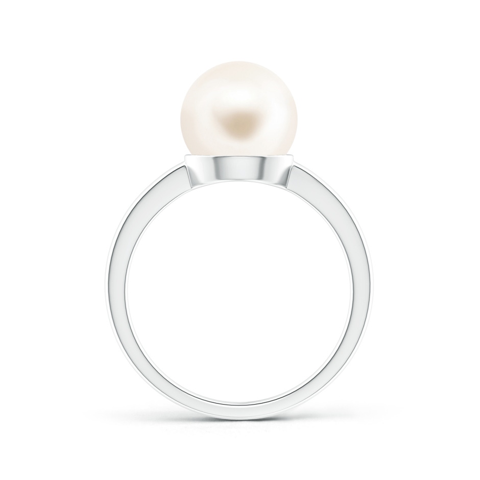 9mm AAA Classic Freshwater Pearl Solitaire Ring in White Gold product image