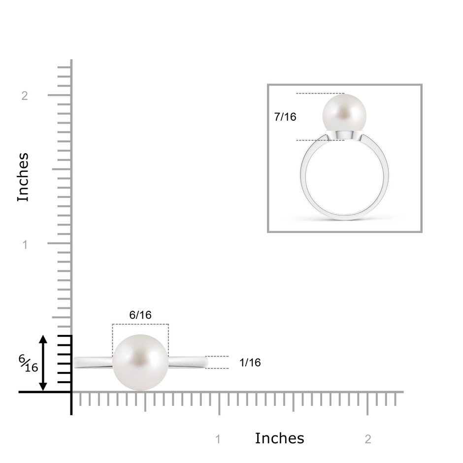 10mm AAA Classic South Sea Pearl Solitaire Ring in S999 Silver product image