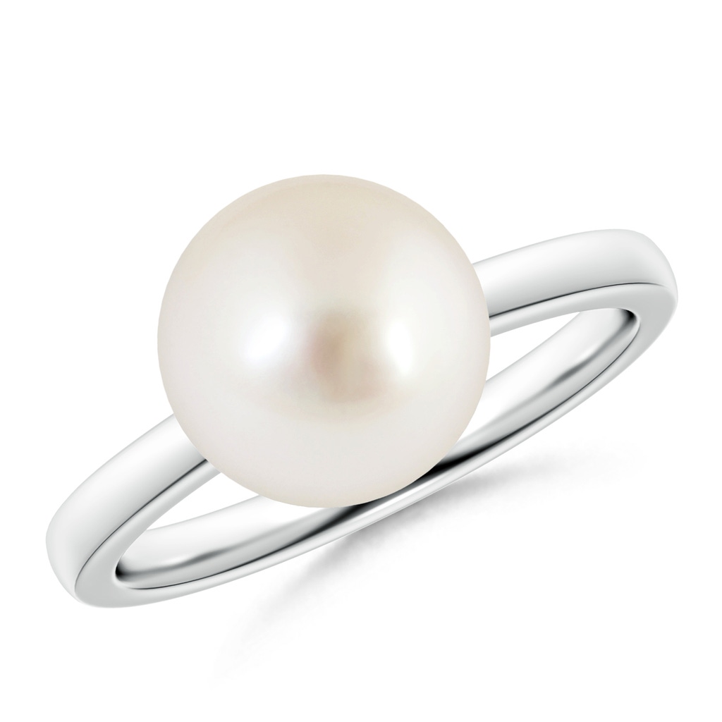 10mm AAAA Classic South Sea Pearl Solitaire Ring in S999 Silver