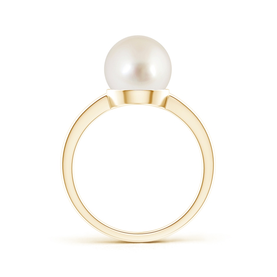 9mm AAAA Classic South Sea Pearl Solitaire Ring in Yellow Gold product image