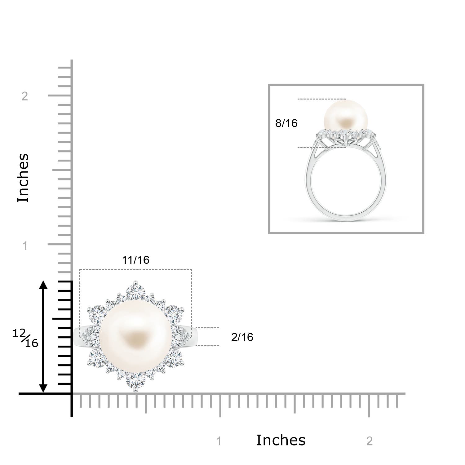 AAA / 10.55 CT / 14 KT White Gold