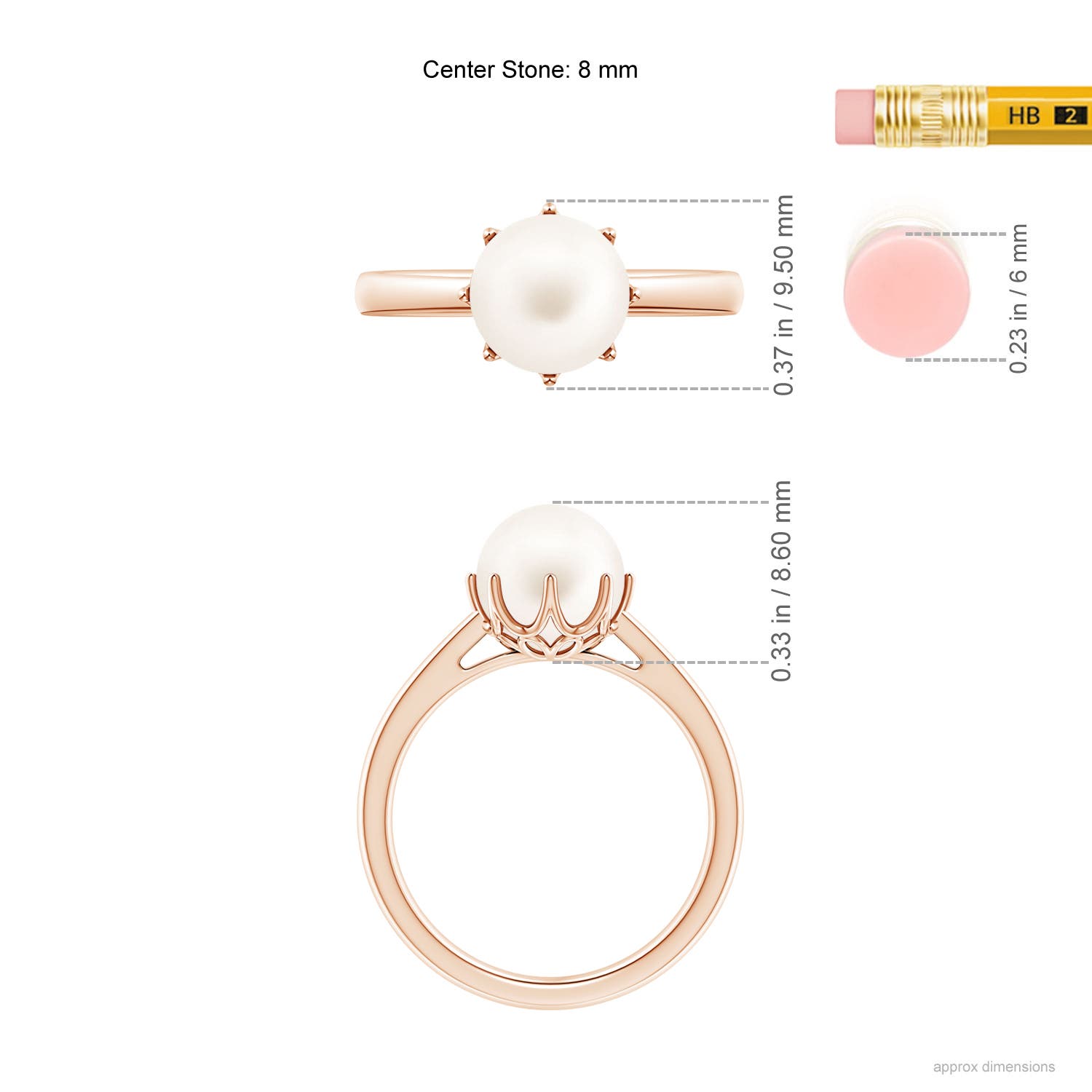 AA / 3.7 CT / 14 KT Rose Gold