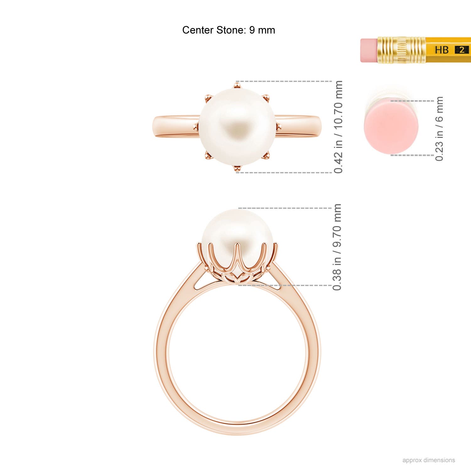 AAA / 5.25 CT / 14 KT Rose Gold