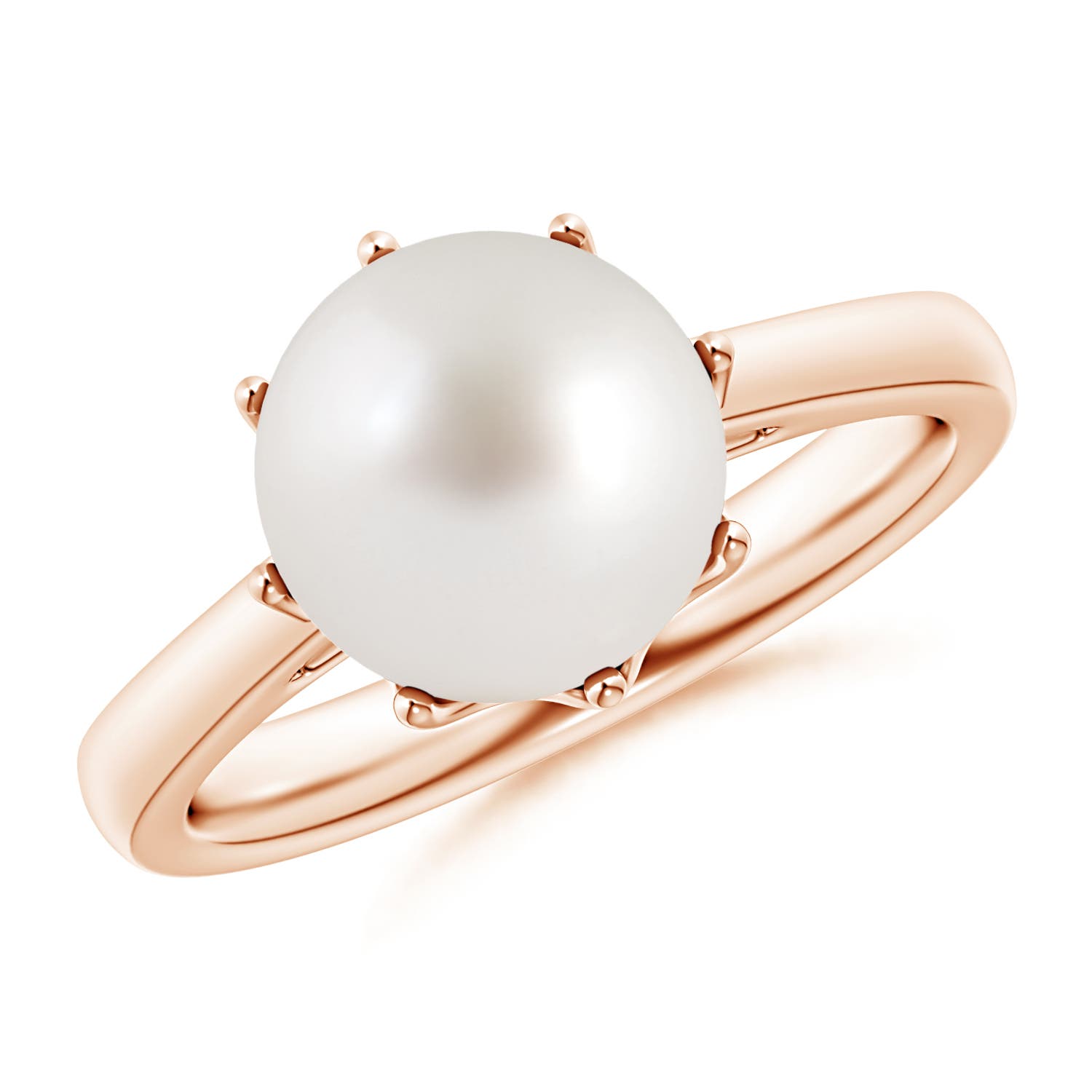 Angara South Sea Cultured Pearl Open Circle Dangle Pendant Necklace for Women, Girls in 14K Rose Gold (Grade-AAAA|Size-10mm) June Birthstone J並行輸入 ANGARA South Sea Pearl Solitaire Pendant in 14K Solid Gold (Grade: AAAA |  10mm)