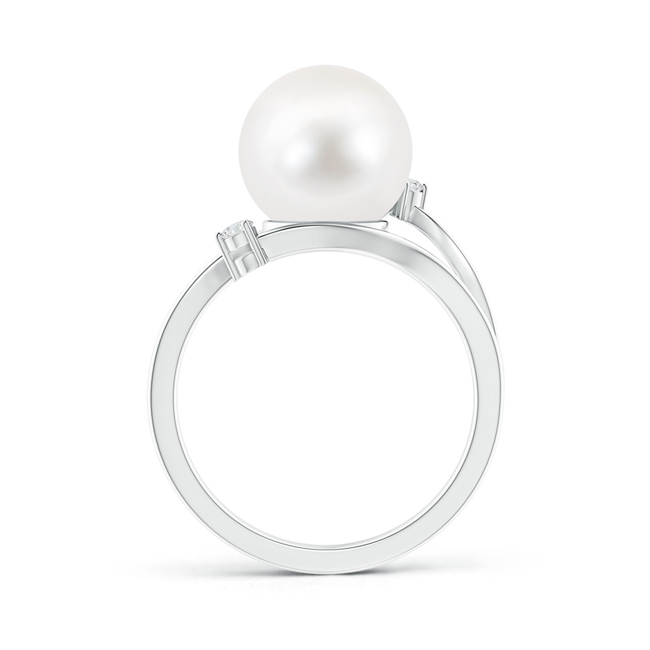 10mm AA Freshwater Pearl Bypass Split Shank Ring in S999 Silver product image