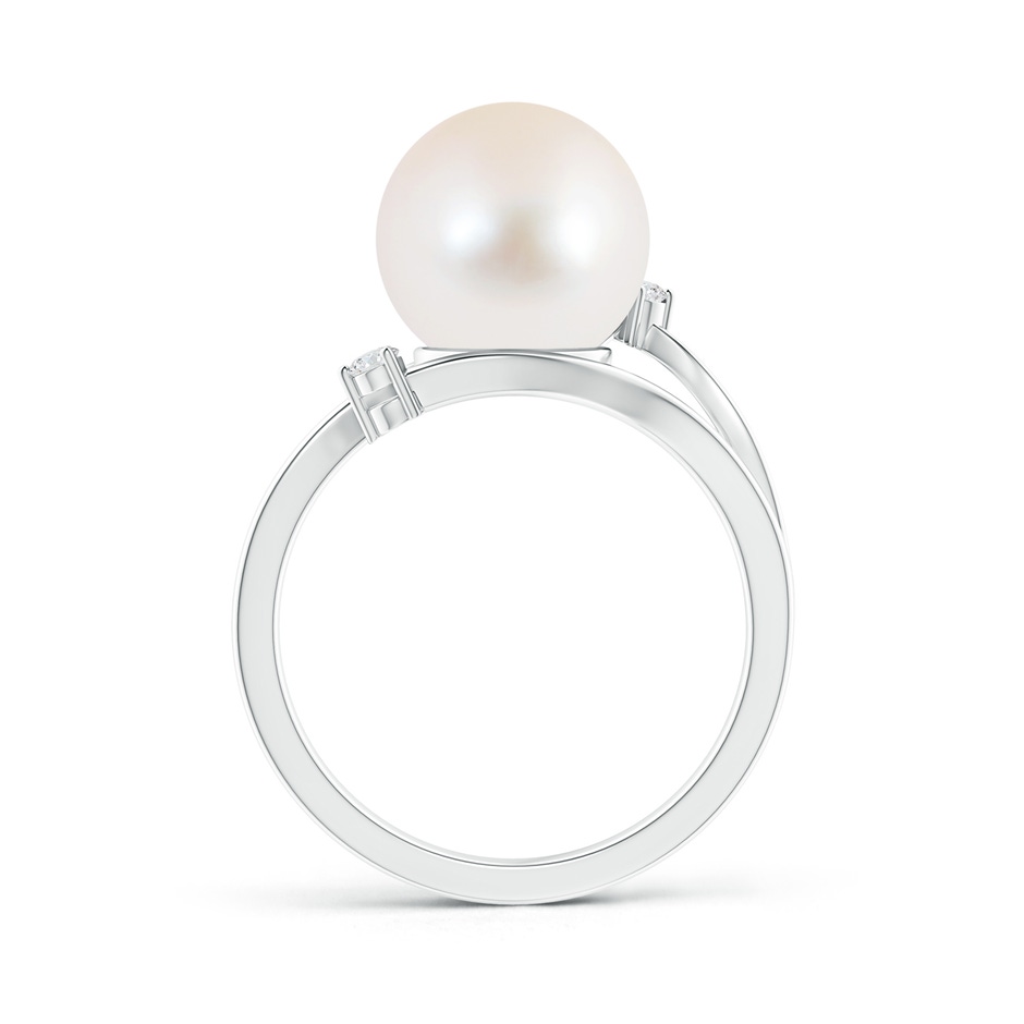 10mm AAA Freshwater Pearl Bypass Split Shank Ring in S999 Silver product image