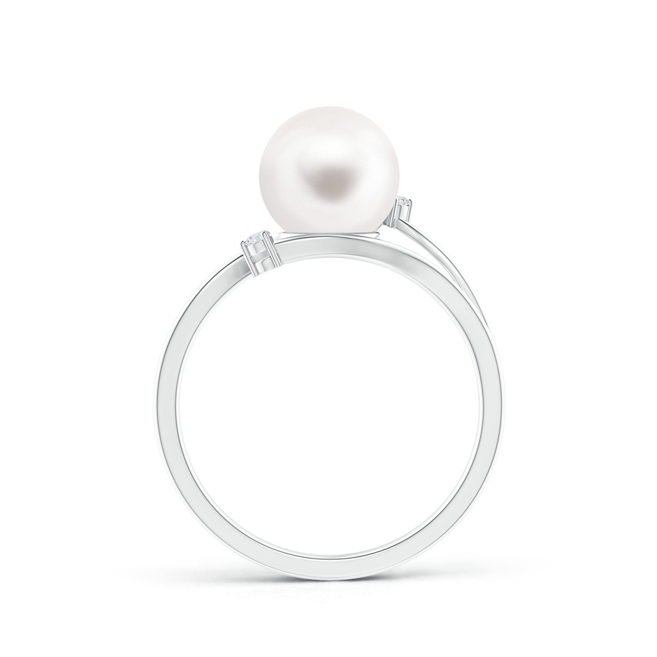 8mm AA Freshwater Pearl Bypass Split Shank Ring in S999 Silver product image
