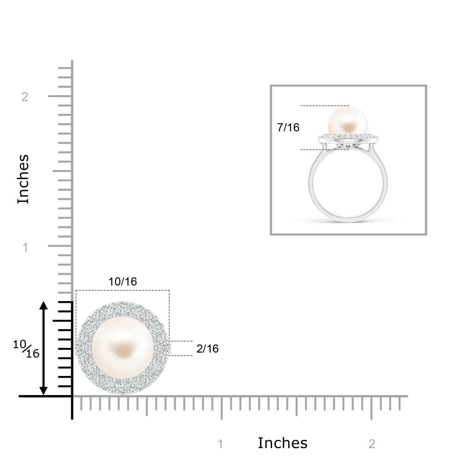 AAA / 7.71 CT / 14 KT White Gold