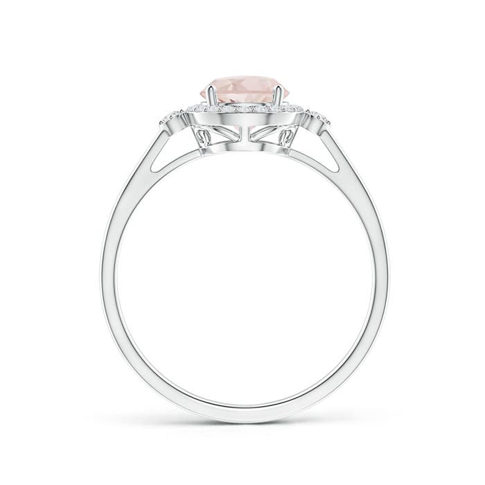 A - Morganite / 0.82 CT / 14 KT White Gold