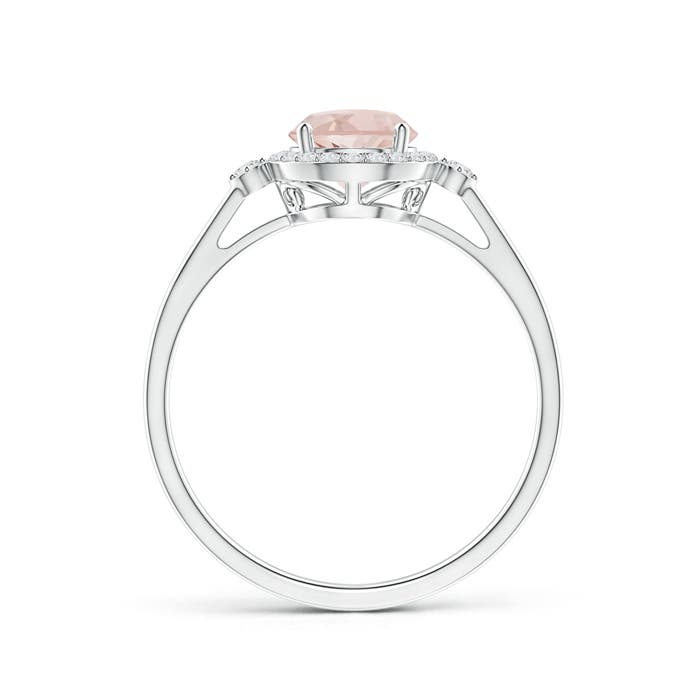 AA - Morganite / 0.82 CT / 14 KT White Gold