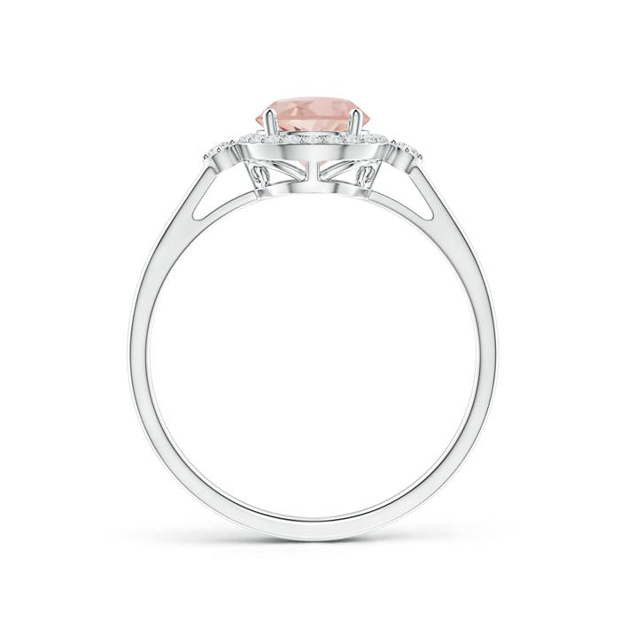 AAAA - Morganite / 0.82 CT / 14 KT White Gold