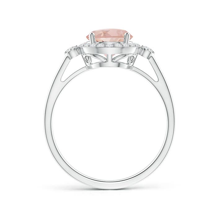 AAAA - Morganite / 1.3 CT / 14 KT White Gold