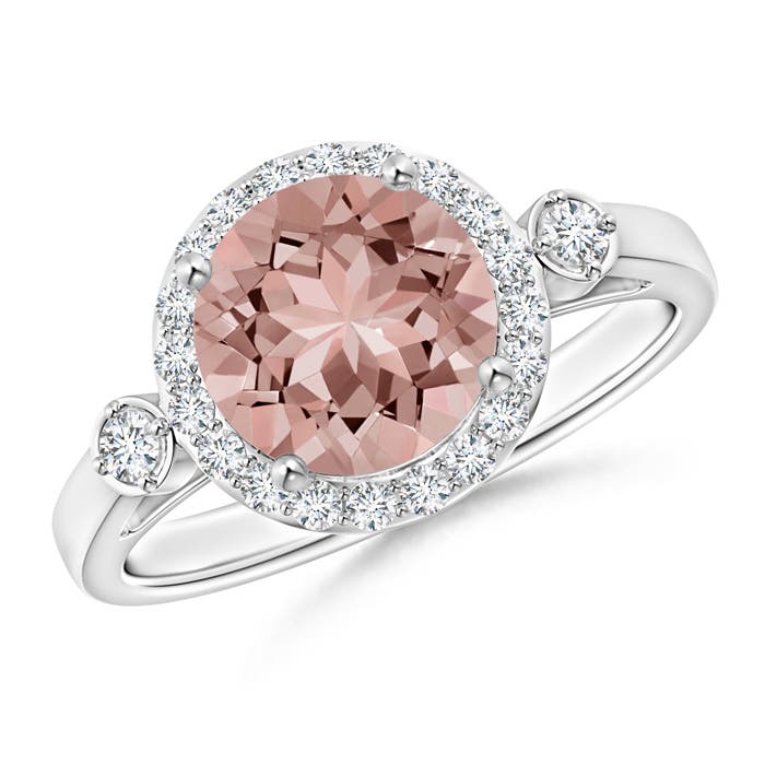 AAAA - Morganite / 1.95 CT / 14 KT White Gold