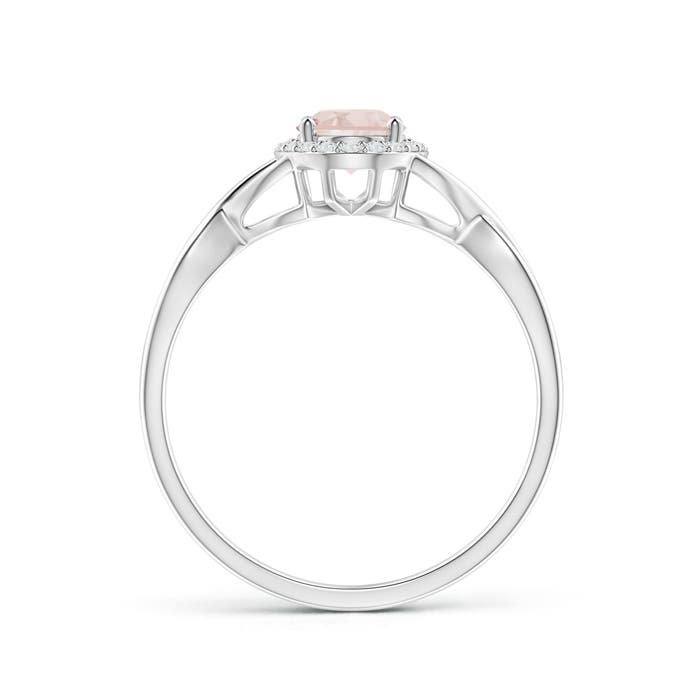 A - Morganite / 0.8 CT / 14 KT White Gold