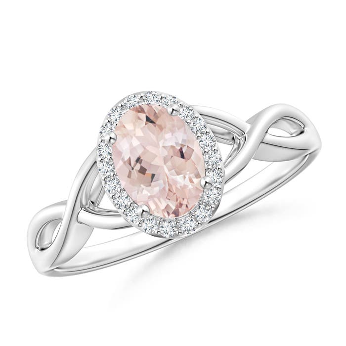 AA - Morganite / 0.8 CT / 14 KT White Gold