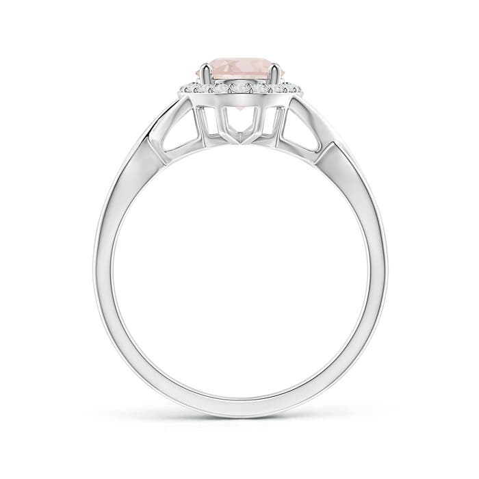 A - Morganite / 1.26 CT / 14 KT White Gold