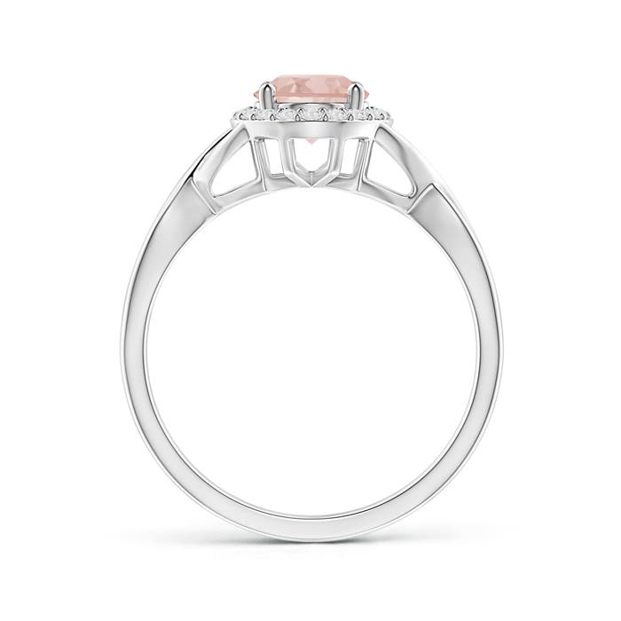 AAAA - Morganite / 1.26 CT / 14 KT White Gold