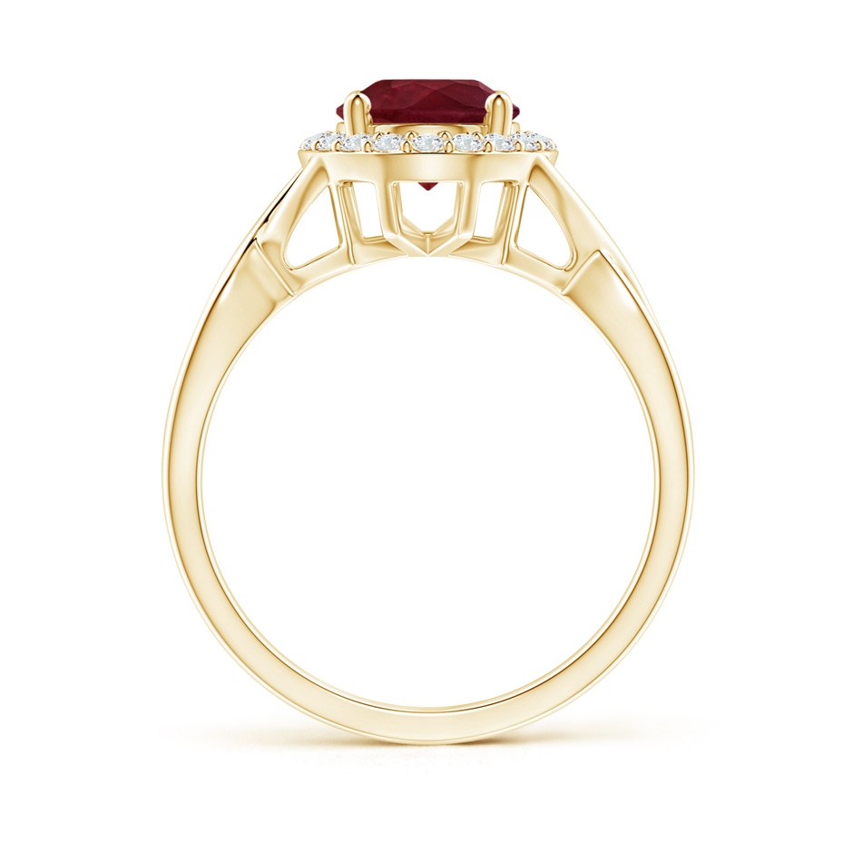 8.97x6.95x3.69mm AA GIA Certified Oval Ruby Infinity Ring with Diamond Halo in Yellow Gold side 199