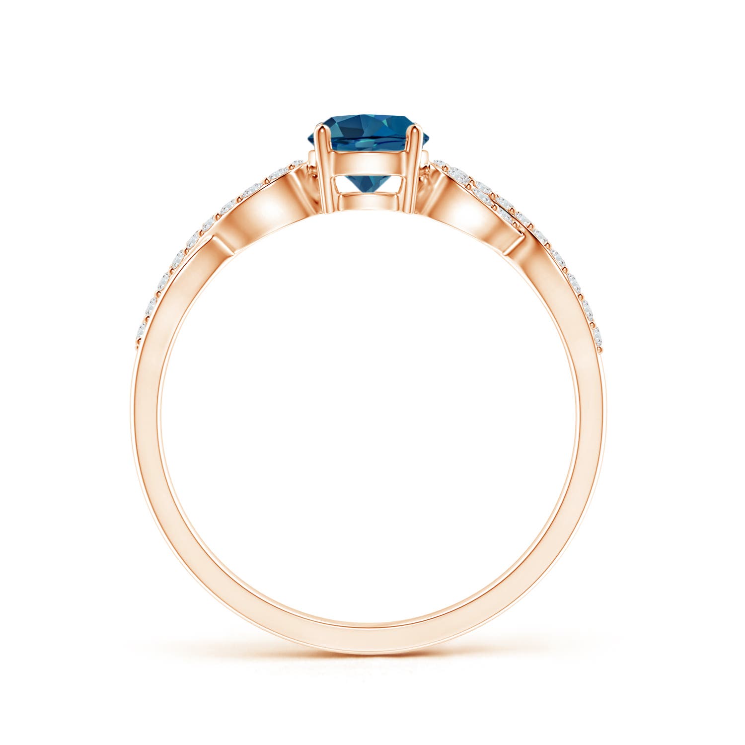 AAA - London Blue Topaz / 0.73 CT / 14 KT Rose Gold