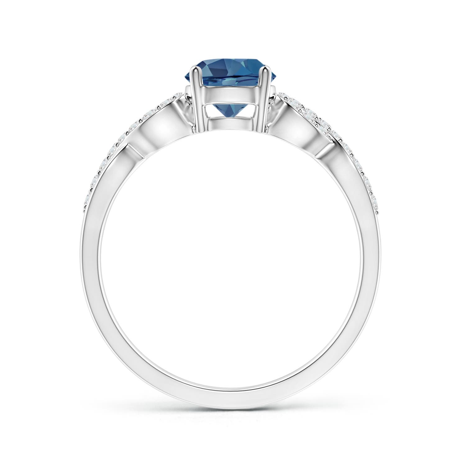 A - London Blue Topaz / 1.14 CT / 14 KT White Gold