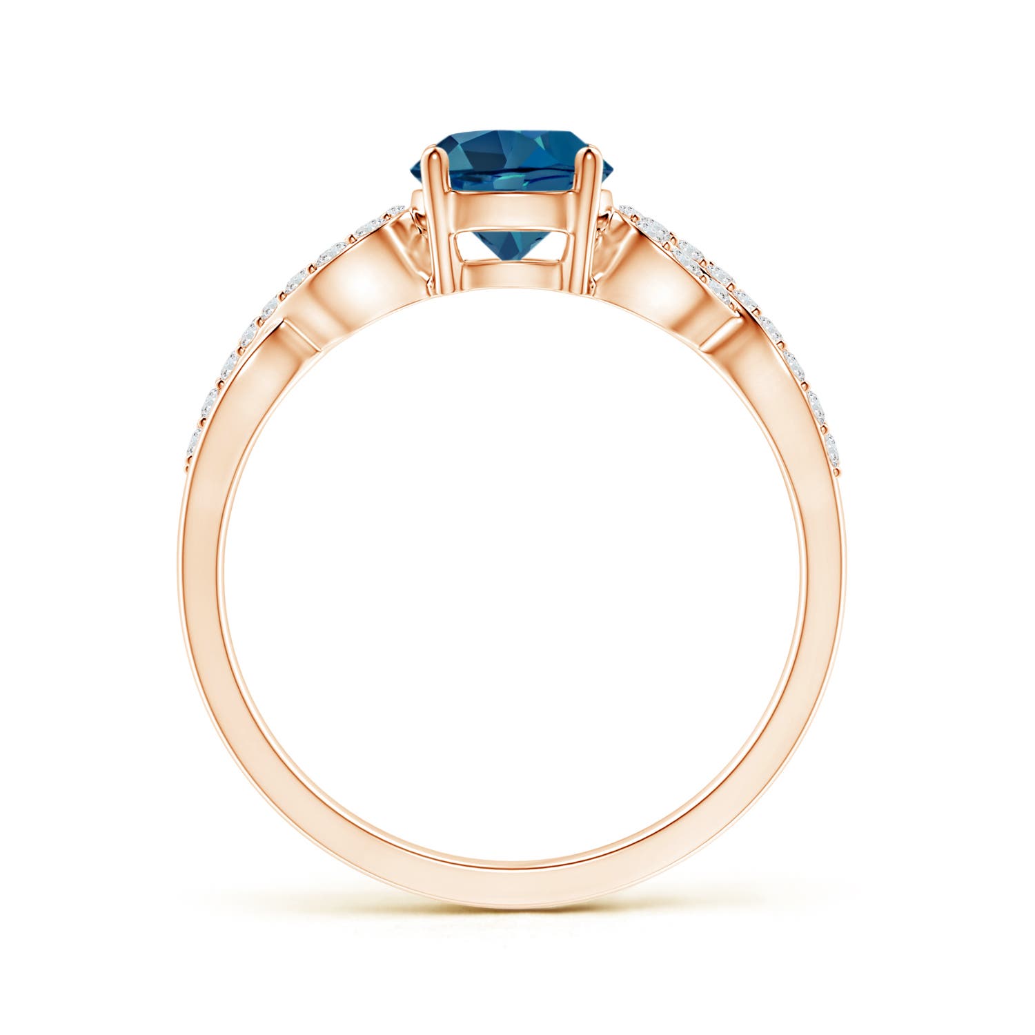 AAA - London Blue Topaz / 1.14 CT / 14 KT Rose Gold