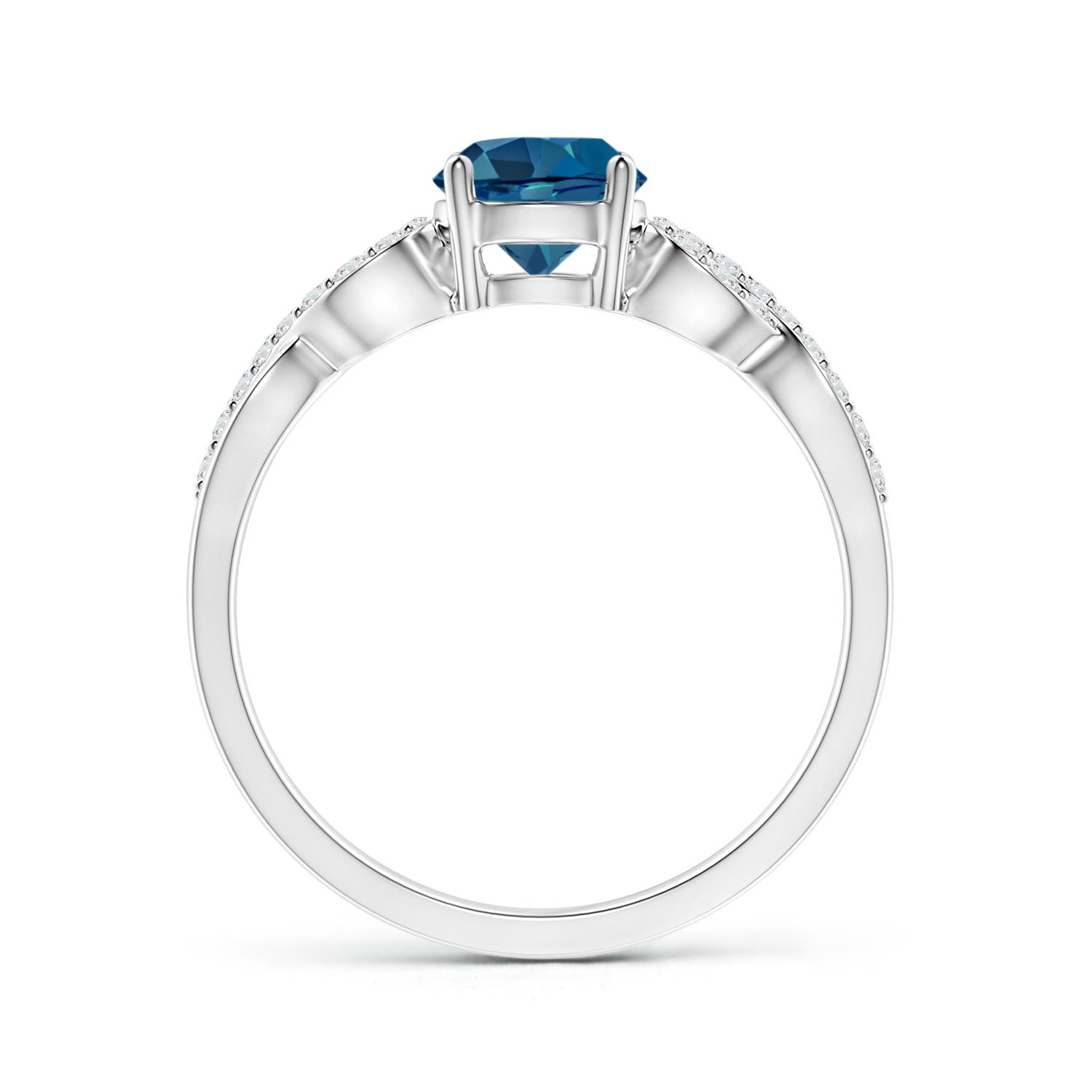 AAA - London Blue Topaz / 1.14 CT / 14 KT White Gold