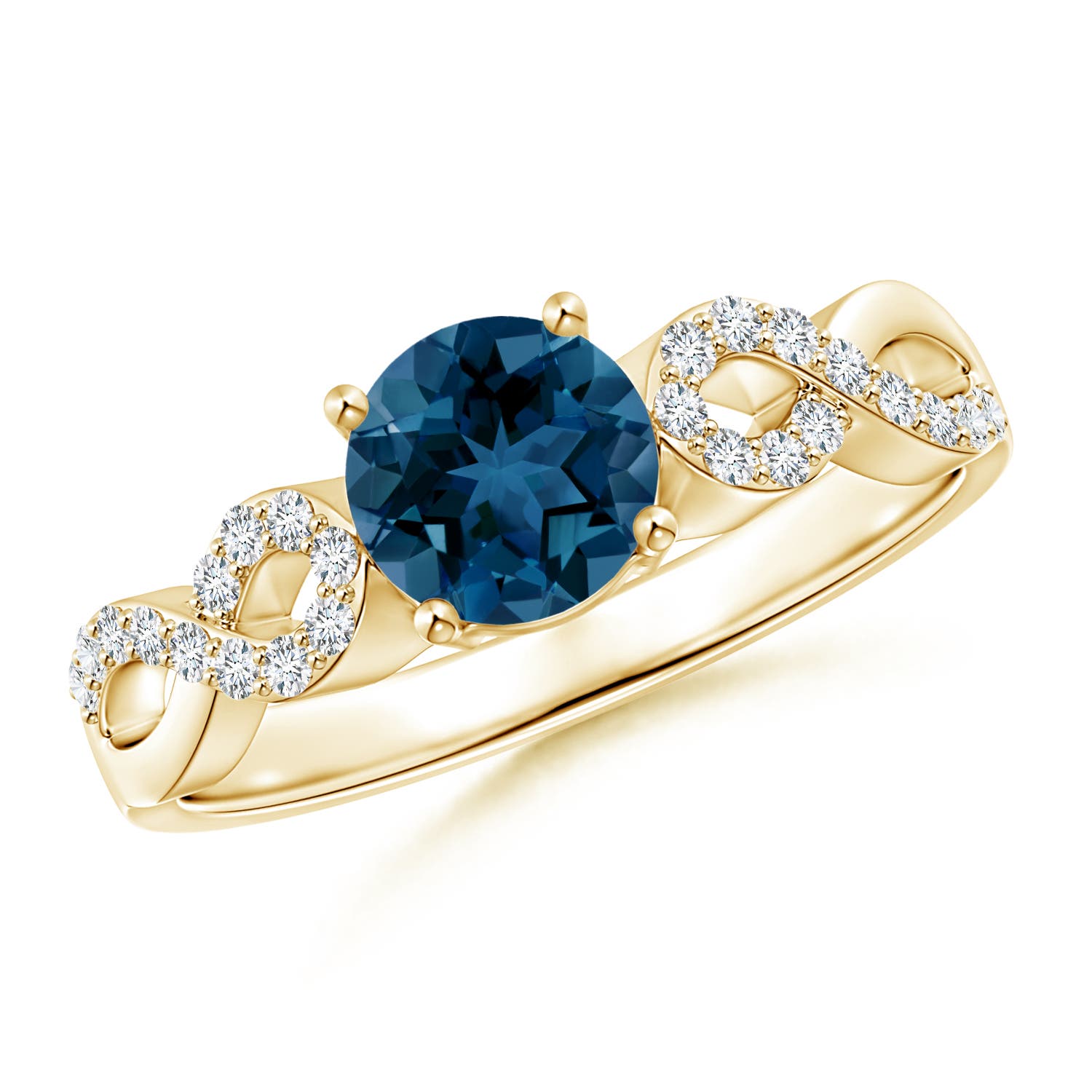 AAA - London Blue Topaz / 1.14 CT / 14 KT Yellow Gold