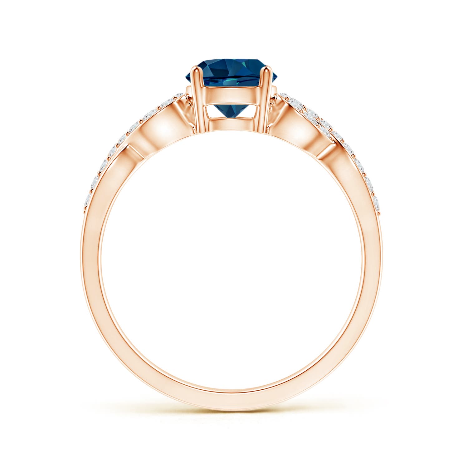 AAAA - London Blue Topaz / 1.14 CT / 14 KT Rose Gold